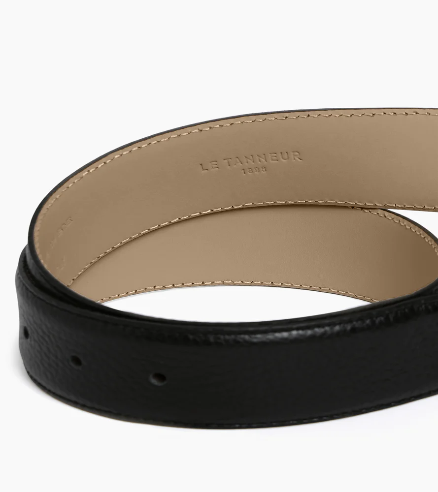 Ceinture homme avec boucle rectangle en cuir grainé - Image 3
