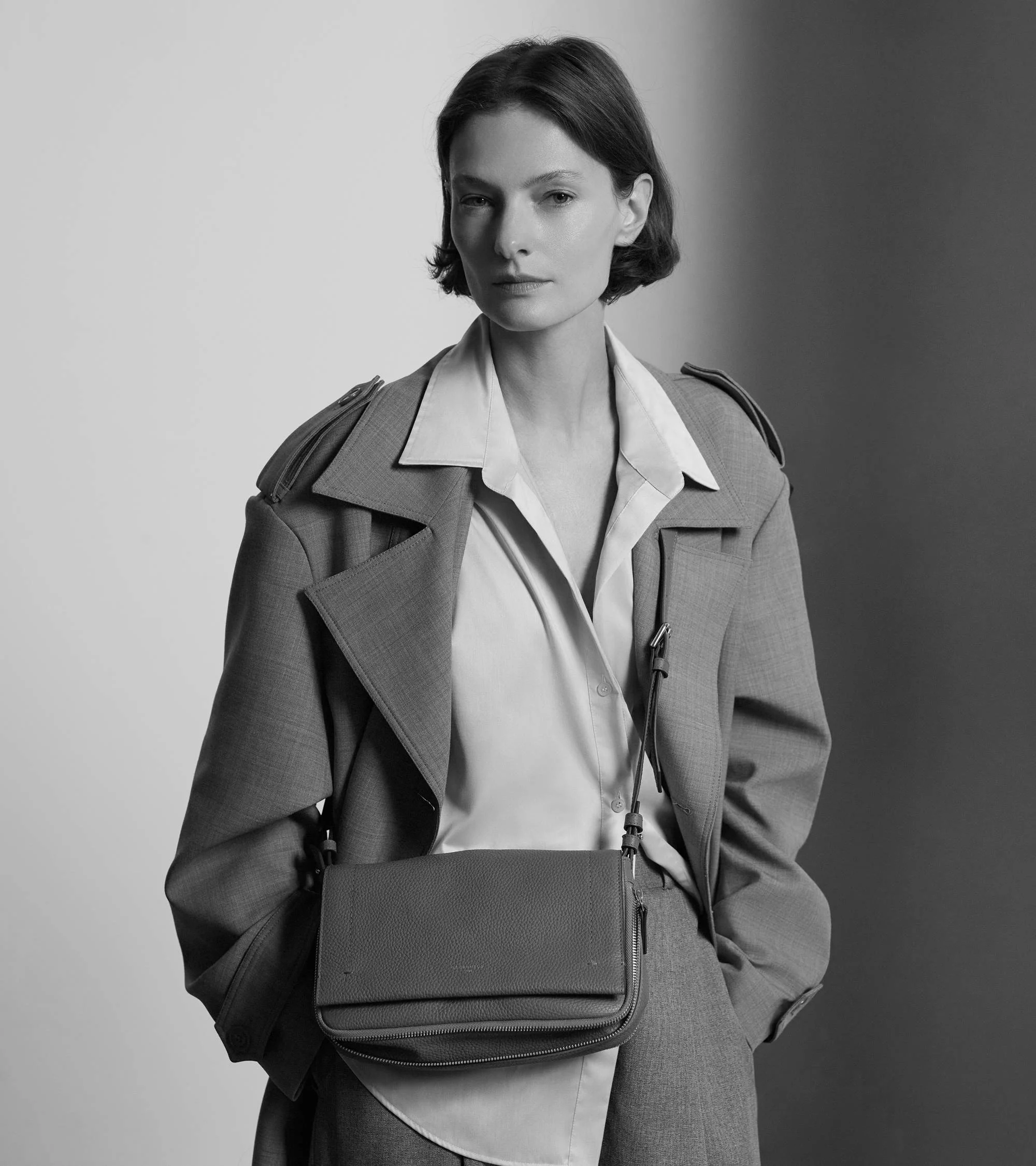 Petit sac bandoulière Aurore en cuir grainé - Image 8