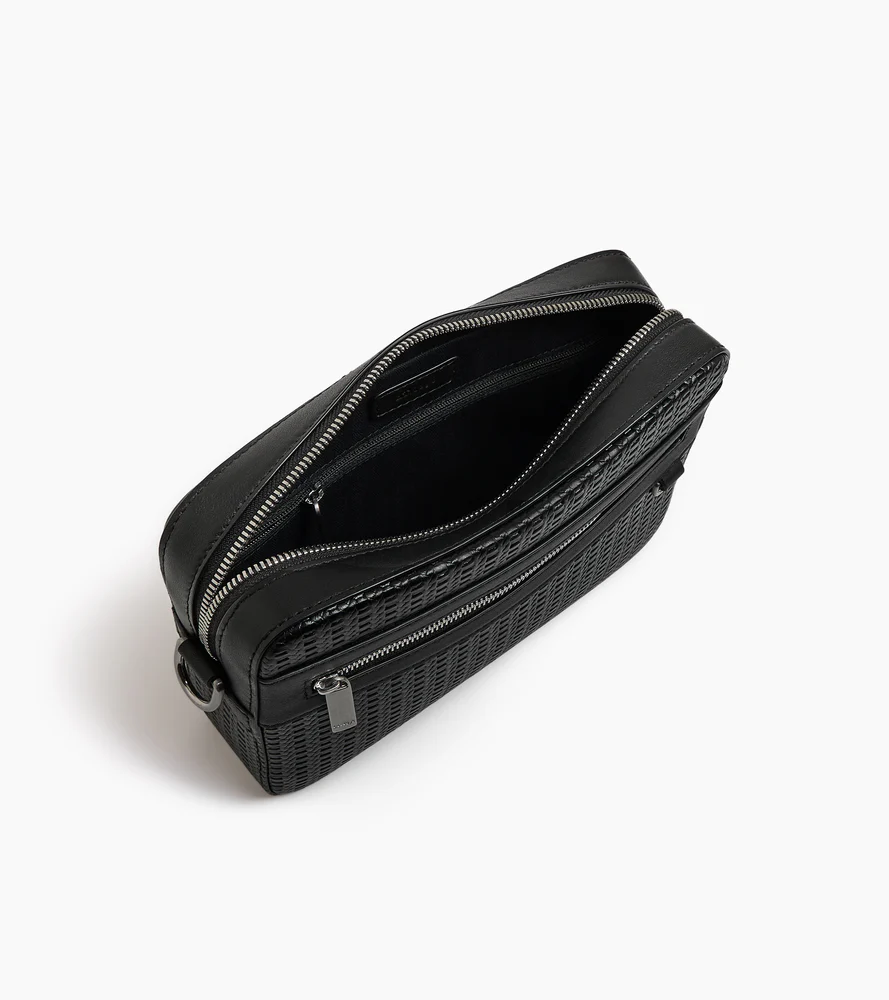 Petite sacoche Emile en cuir embossé et cuir lisse - Image 3