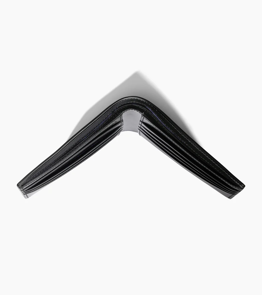 Porte cartes avec poche billets Emile en cuir lisse effet box - Image 5