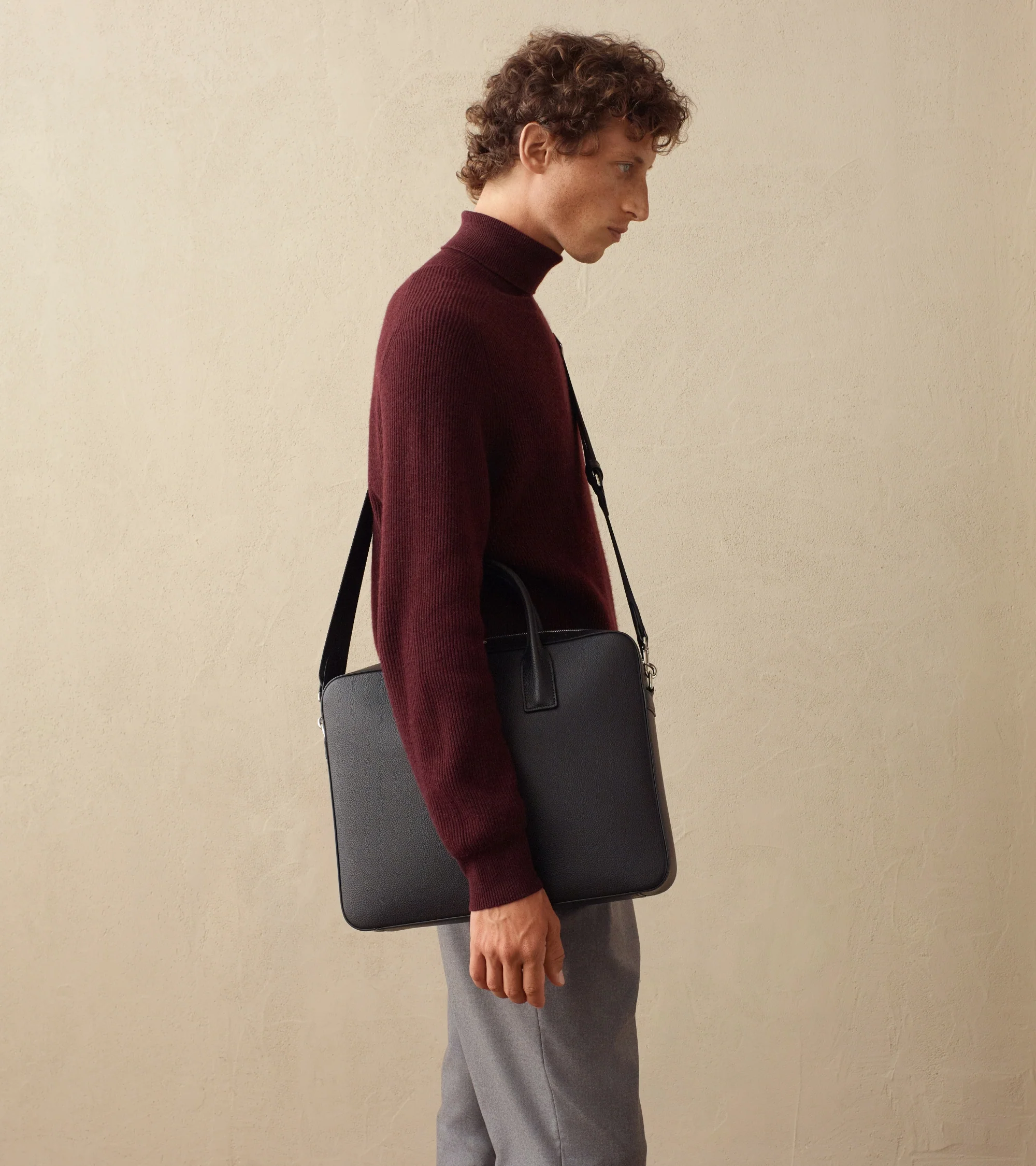 Porte documents 14" Emile en cuir grainé - Image 6