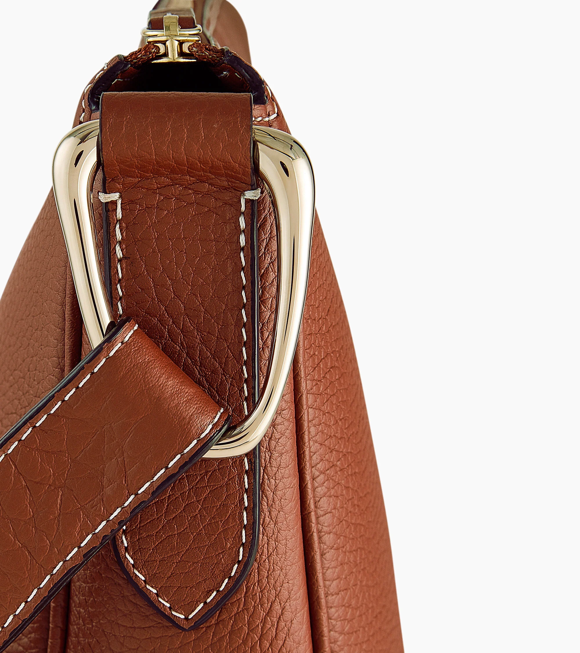 Sac hobo moyen modèle Madeleine en cuir de taurillon grainé - Image 3